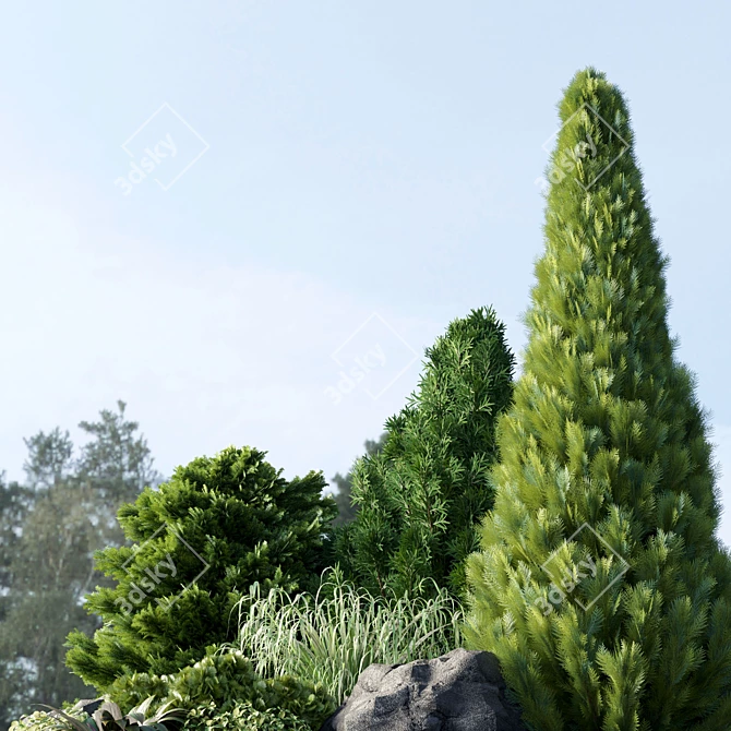 Alpine Hill Collection: 3D Garden & Plant Models 3D model image 2