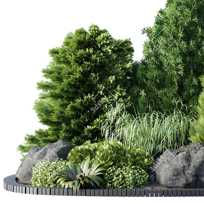 Alpine Hill Collection: 3D Garden & Plant Models 3D model image 4