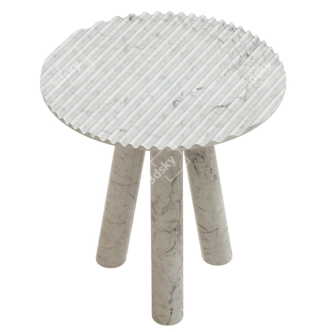Sleek Rabbet Accent Table 3D model image 2