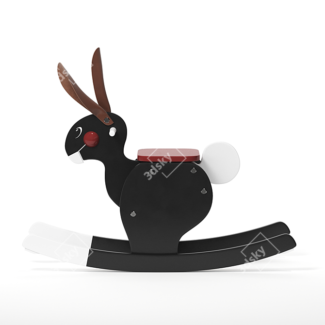 Burke Rocking Rabbit: Modern Elegance 3D model image 2