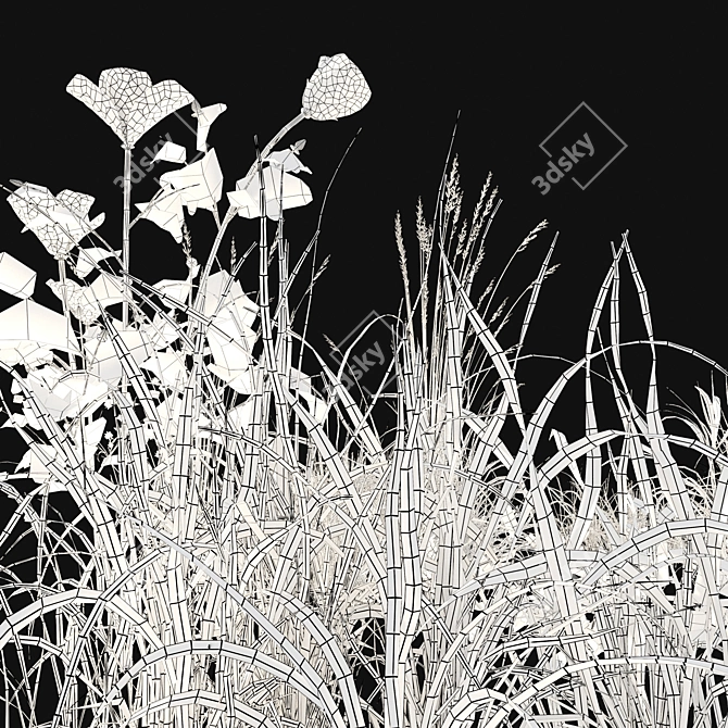 Meadow 5: Scattered Plants & Flowers 3D model image 4