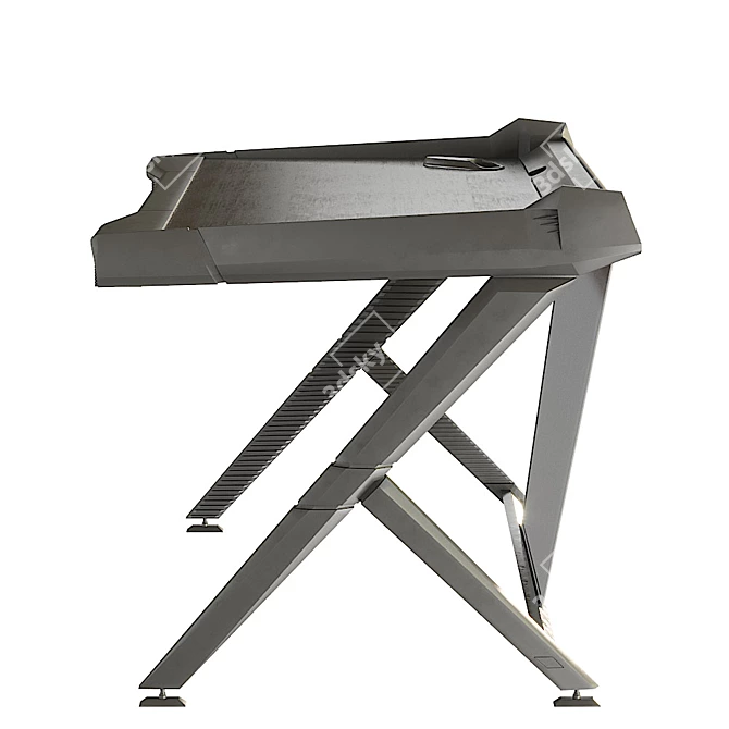 Ergonomic DXRacer Gaming Desk 3D model image 2