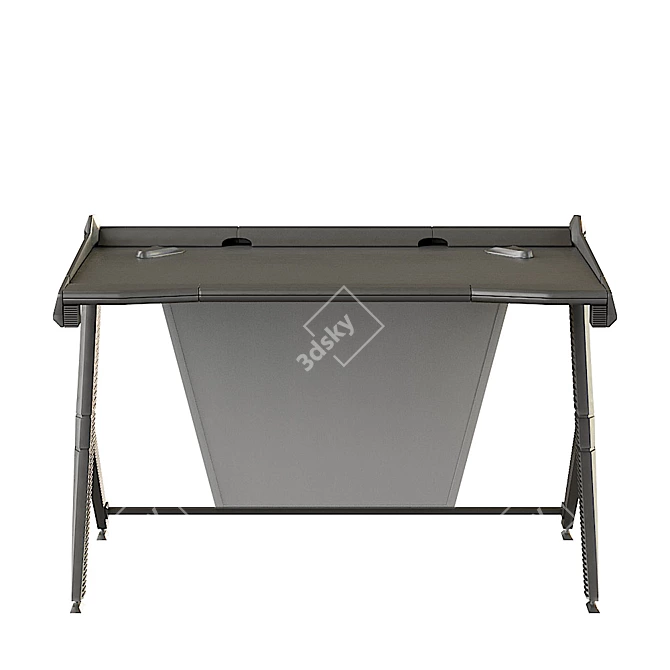 Ergonomic DXRacer Gaming Desk 3D model image 3