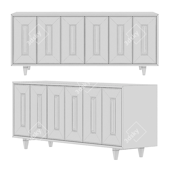 Bernie's Golden Classic Dresser 3D model image 3