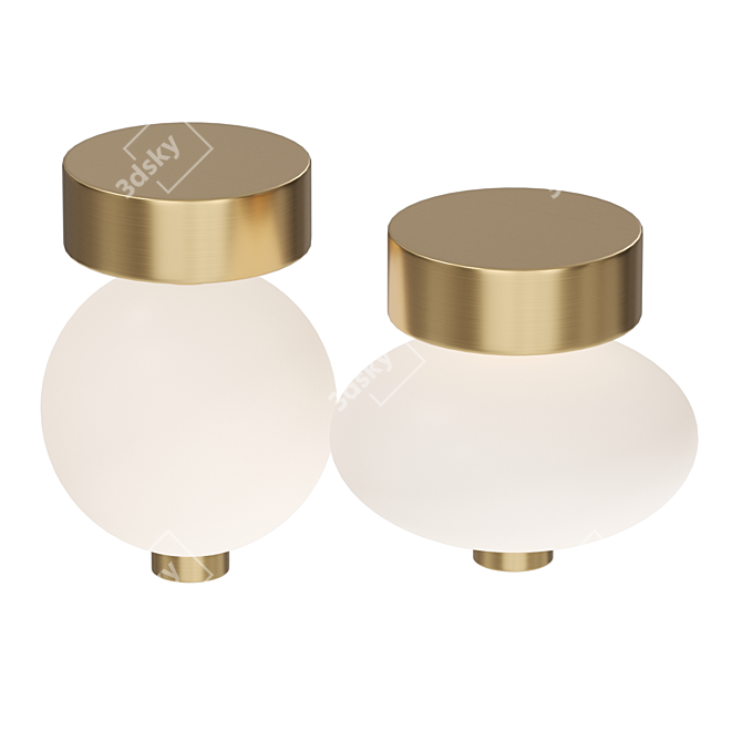 Elegant Sphere Ceiling Lamp 3D model image 2