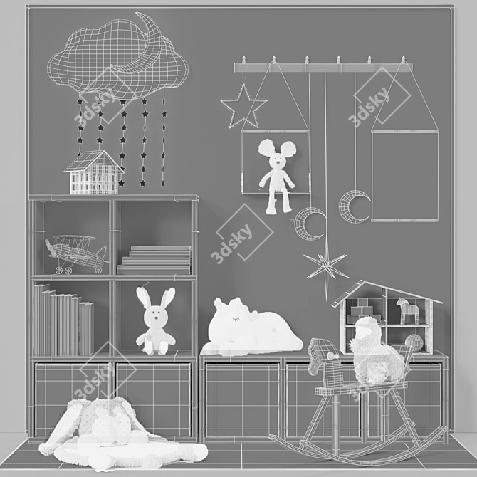 Modern Kids Room Decor: Ikea Collection 3D model image 4