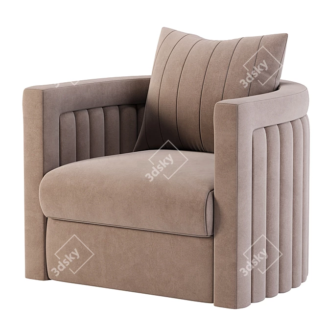 Drummond Armchair: Stylish and Versatile 3D model image 2