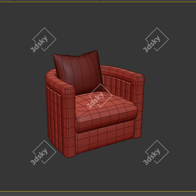 Drummond Armchair: Stylish and Versatile 3D model image 4