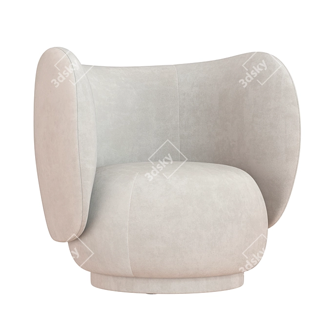 Rico Lounge Chair - Elegant and Comfortable Seating 3D model image 2