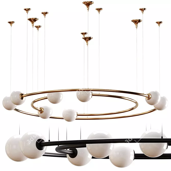  Modern Hanging Lamps - Elegant Décor Solution 3D model image 1