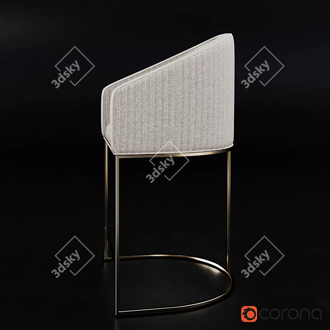 "Genry" Metal Chair - Unique Russian Design 3D model image 2