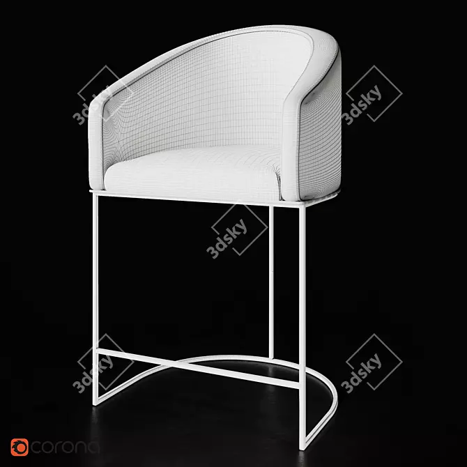 "Genry" Metal Chair - Unique Russian Design 3D model image 8