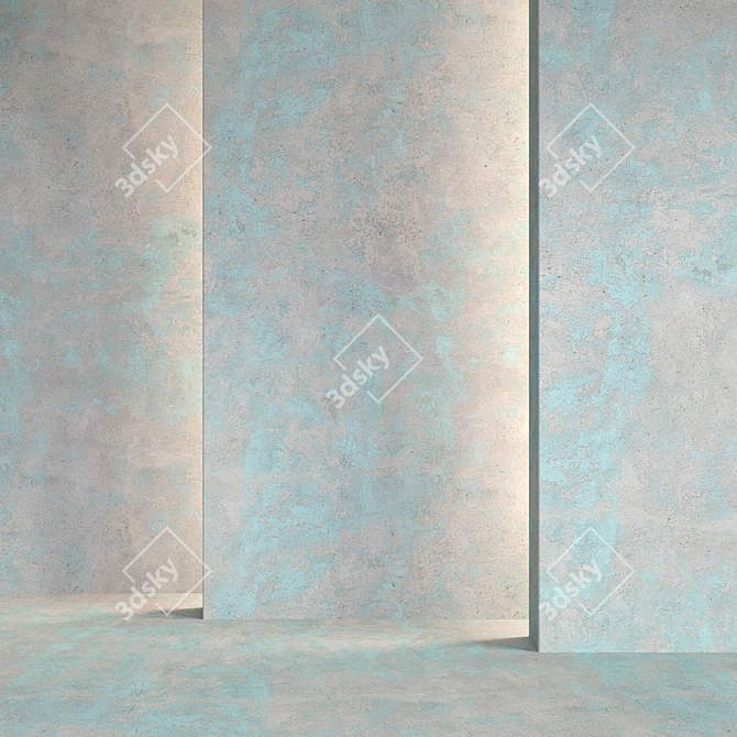 Elegant Concrete Wall Décor 3D model image 2