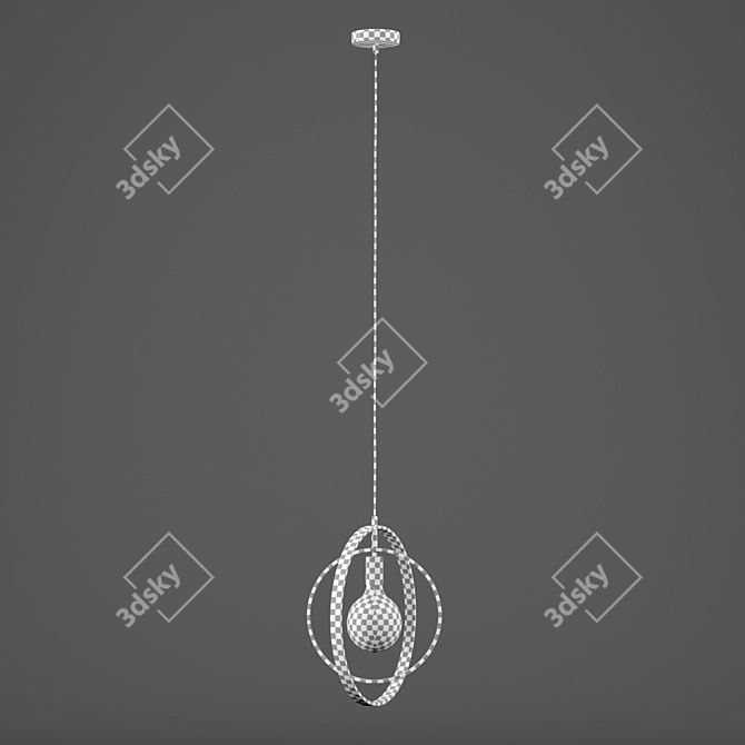 Industrial Charcoal Silverton Ceiling Lamp 3D model image 4