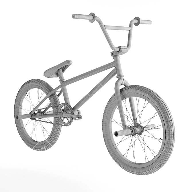 Classic BMX - Retro Style Racing Bike 3D model image 4