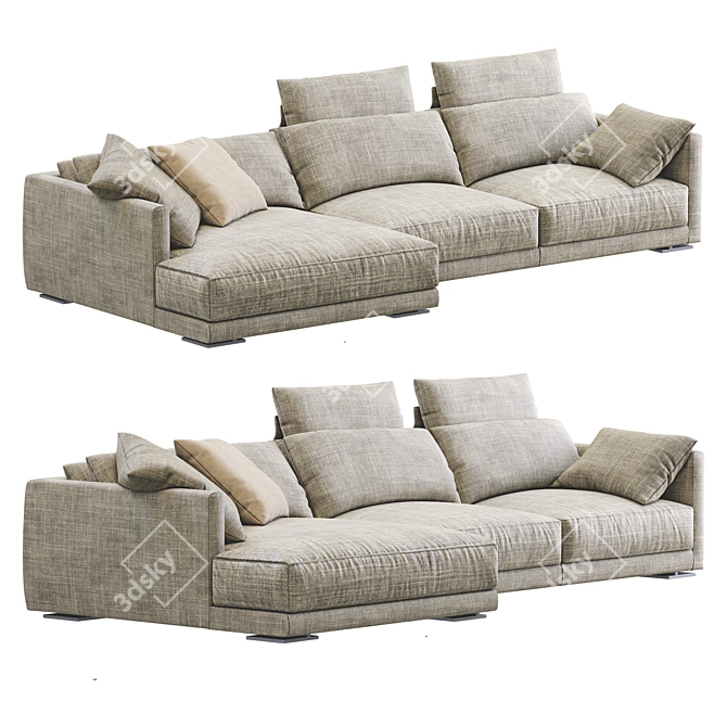 Bristol Sofa: Poliform Elegance 3D model image 2