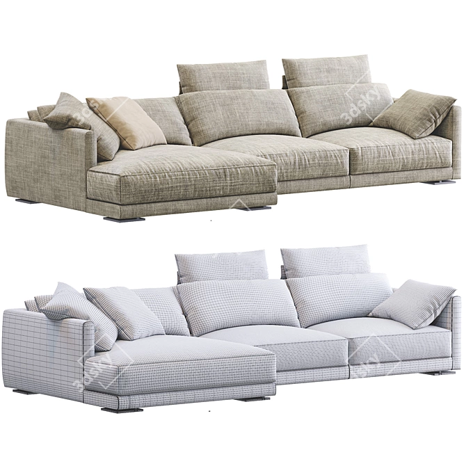 Bristol Sofa: Poliform Elegance 3D model image 4