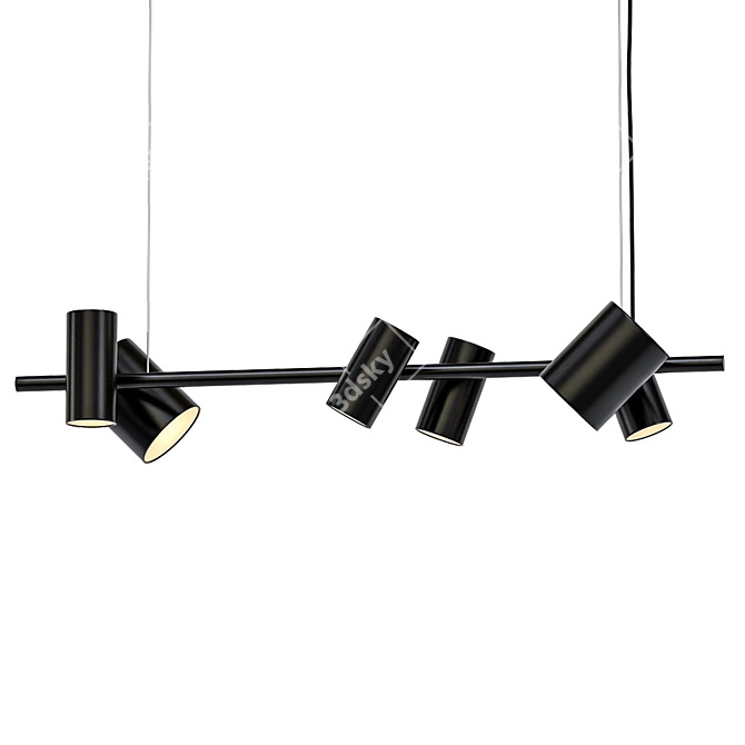 Sleek Can Can Pendant 3D model image 1