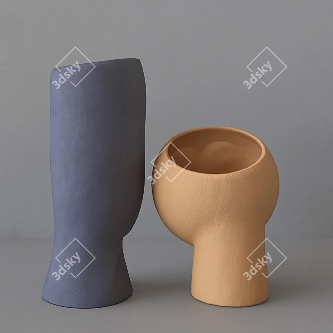 Modern Ceramic Vase: 3Dmax 2013 3D model image 2