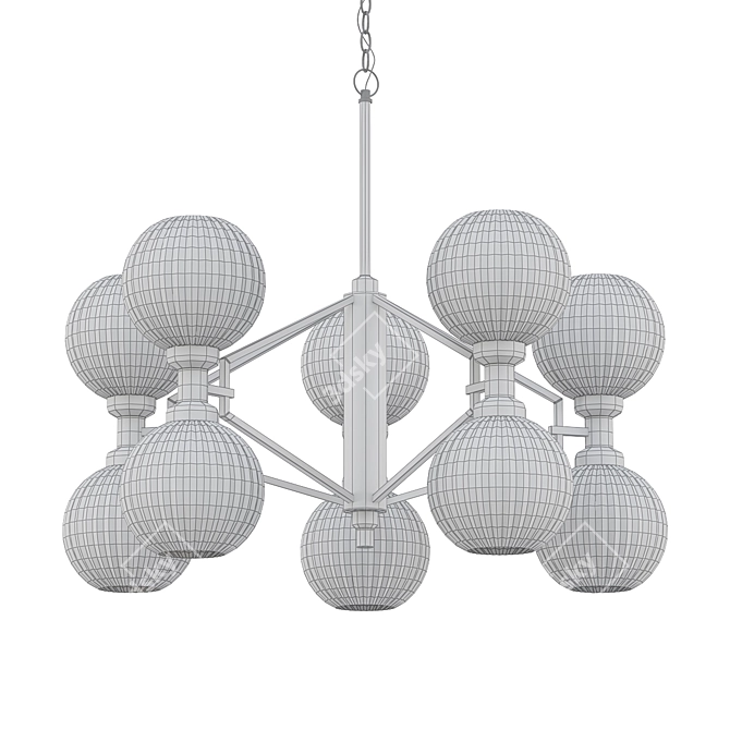 Radiant Cyan Helios Chandelier 3D model image 2