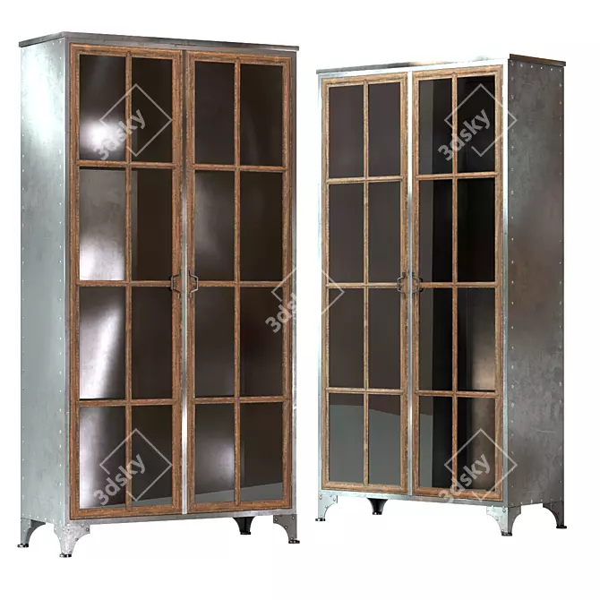 Modern Office Display Cabinet 3D model image 1