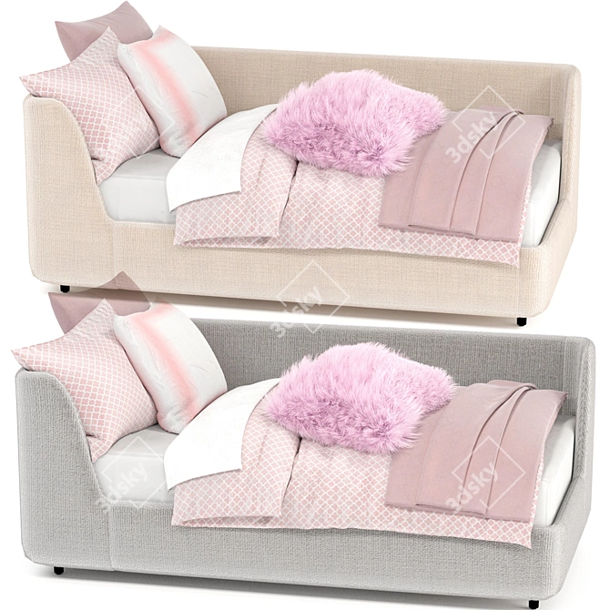 Delavega Children Bed: Contemporary Comfort for Little Ones 3D model image 2