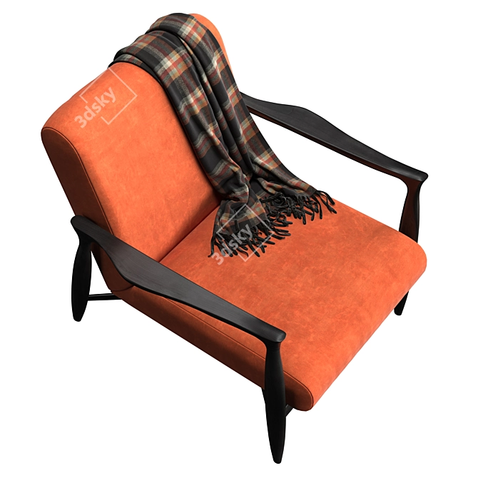 Sensual Red Floating Armchair 3D model image 5