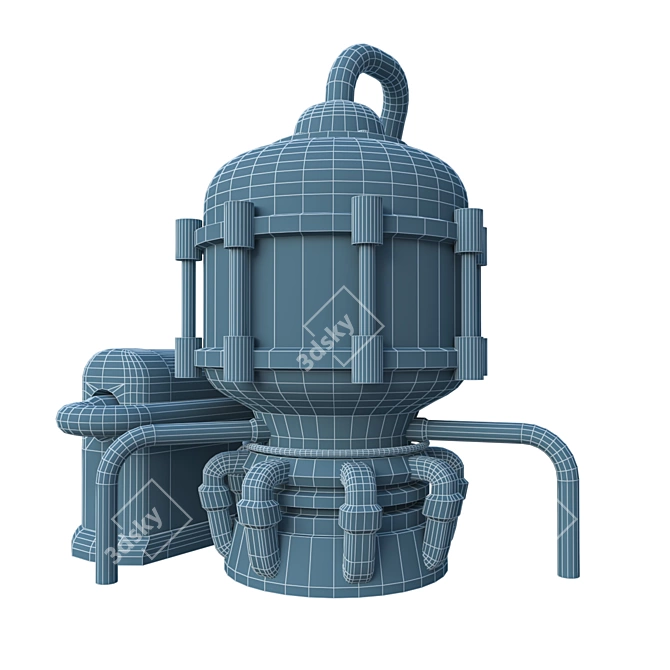 Vintage Oil Tank: Game-Ready 3D Model 3D model image 4