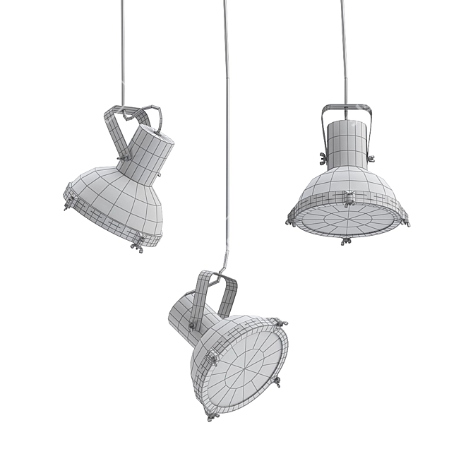 Modern Swivel Pendant Lamp 3D model image 2