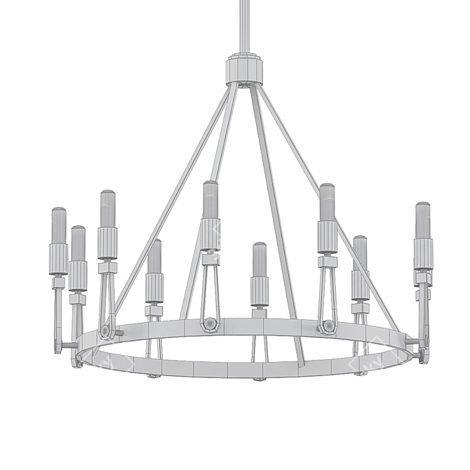 Thomas O'Brien Alpha Grande Chandelier 3D model image 2