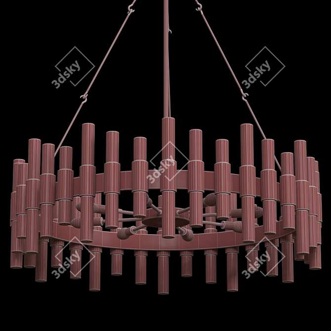 Modern Elegance: Haskell Chandelier 3D model image 2