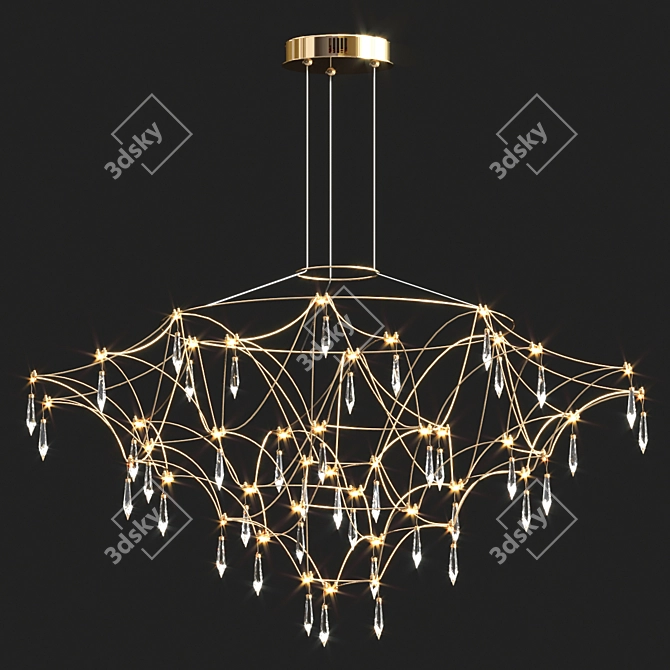 Glamor LED Chandelier: Elegant Illumination 3D model image 1