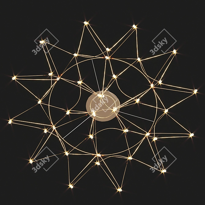 Glamor LED Chandelier: Elegant Illumination 3D model image 4