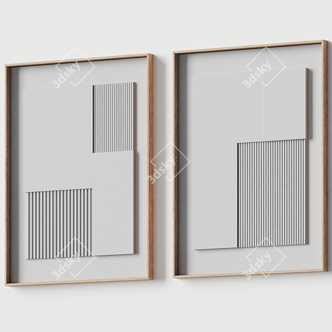 Sleek Relief Set: Atelier Plateau White 3D model image 1