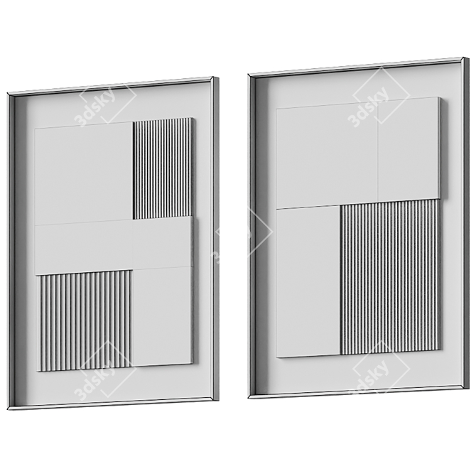 Sleek Relief Set: Atelier Plateau White 3D model image 3