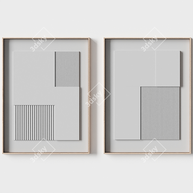 Sleek Relief Set: Atelier Plateau White 3D model image 4