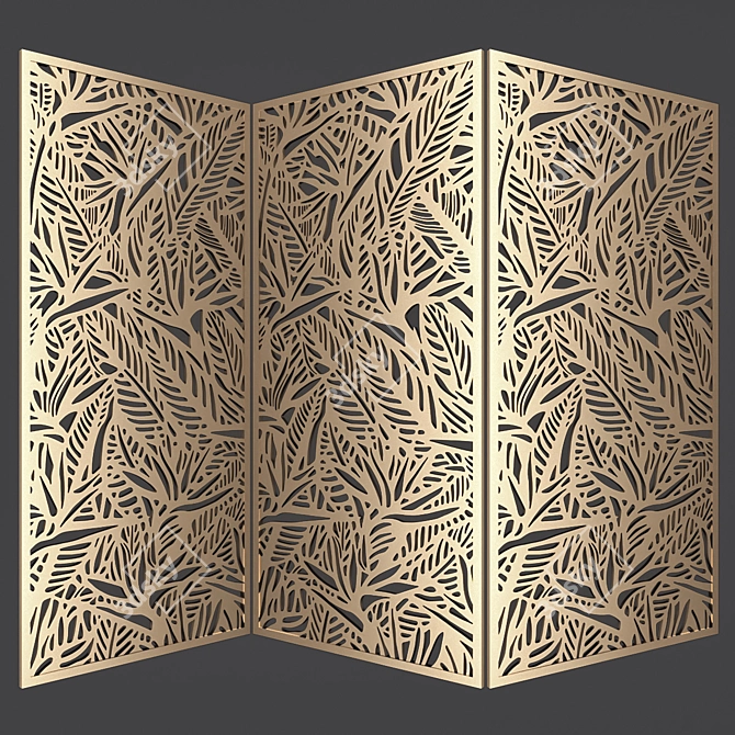 Botanical Charm Decorative Partition 3D model image 4