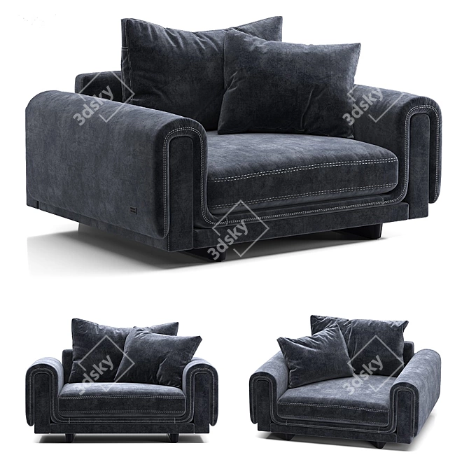 Underline Loveseat - Unparalleled Elegance 3D model image 6