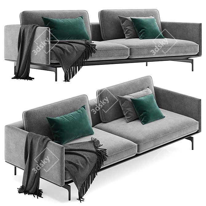 Modern and Luxurious Rolf Benz LIV Sofa 3D model image 1