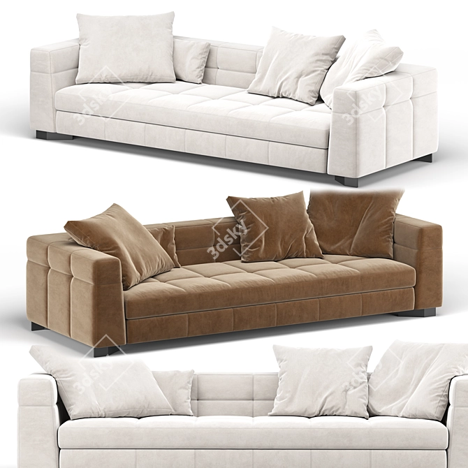 Luxury Blazer Sofa: Elegant 2013 Design 3D model image 2