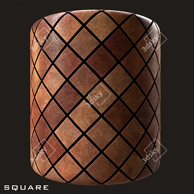 Rustic Red American Brick 03: Authentic Industrial Texture 3D model image 2