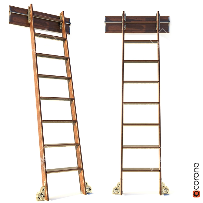 Versatile Folding Ladder 3D model image 5