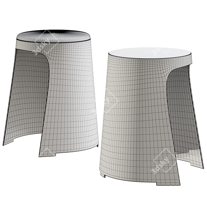 ComfortMAX Handy Stool: Integrated Cushion for Ultimate Relaxation 3D model image 3