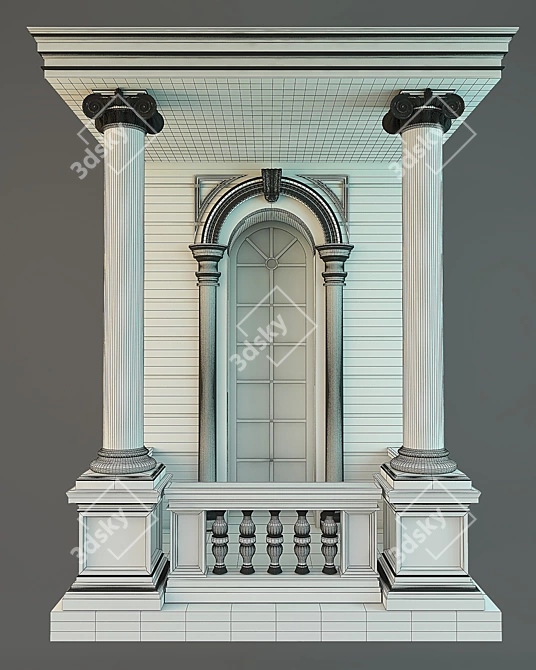 Classic Facade Accent  Classic Building Ornament 3D model image 3