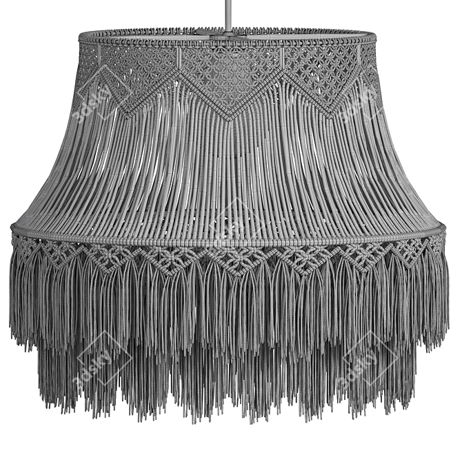 Boho Dream Macrame Chandelier 3D model image 4