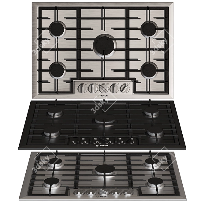 Effortless Cooking with BOSCH Series8 Hobs 3D model image 3