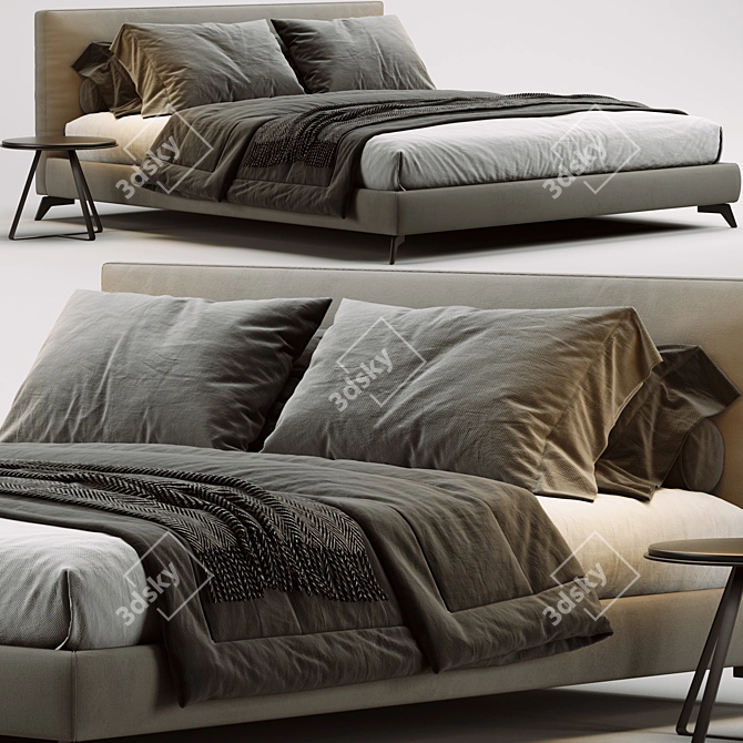Elevated Meridiani Stone Bed 3D model image 1