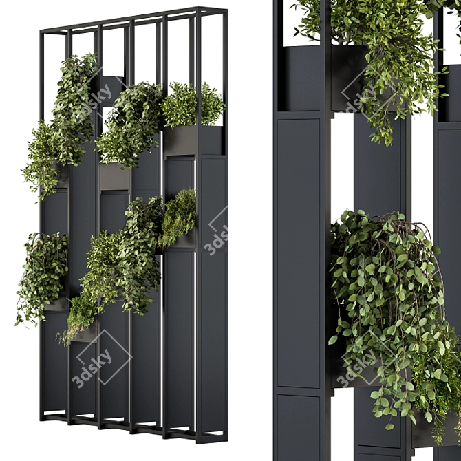 EcoDivider: Botanical Wall Panel 3D model image 2