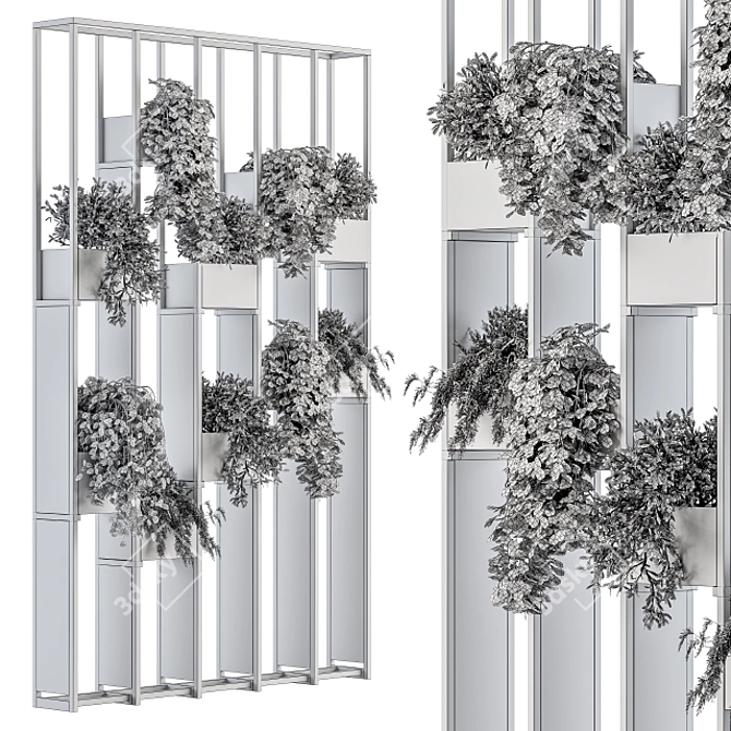 EcoDivider: Botanical Wall Panel 3D model image 5