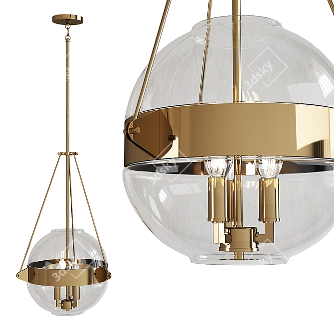 Atrio Pendant Light: Sleek and Modern 3D model image 1